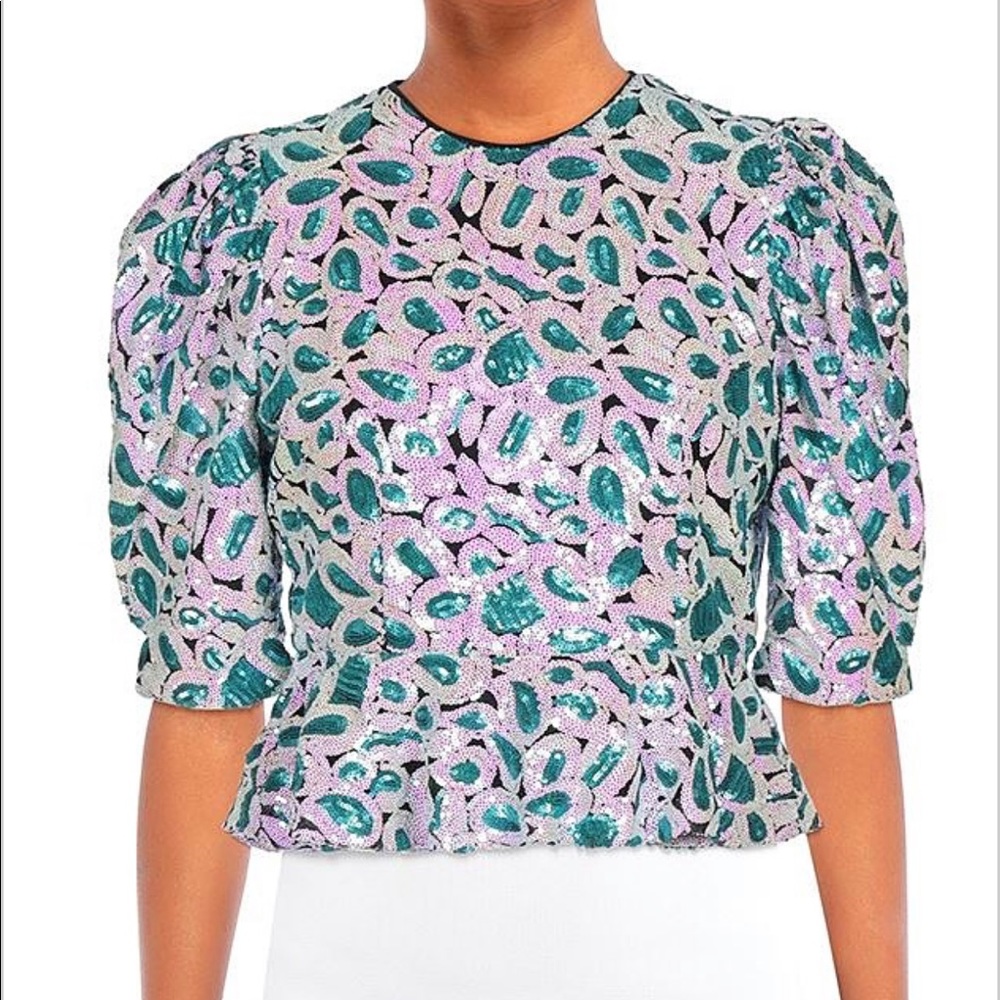 ROTATE Birger Christensen Sequin Top